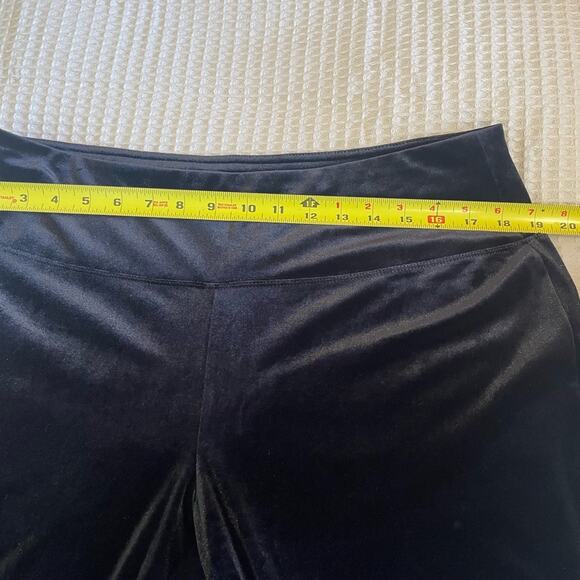 J. Jill Wearever Collection Slim Ankle Black Velvet Whimsygoth Dress Pants Large - Picture 7 of 11